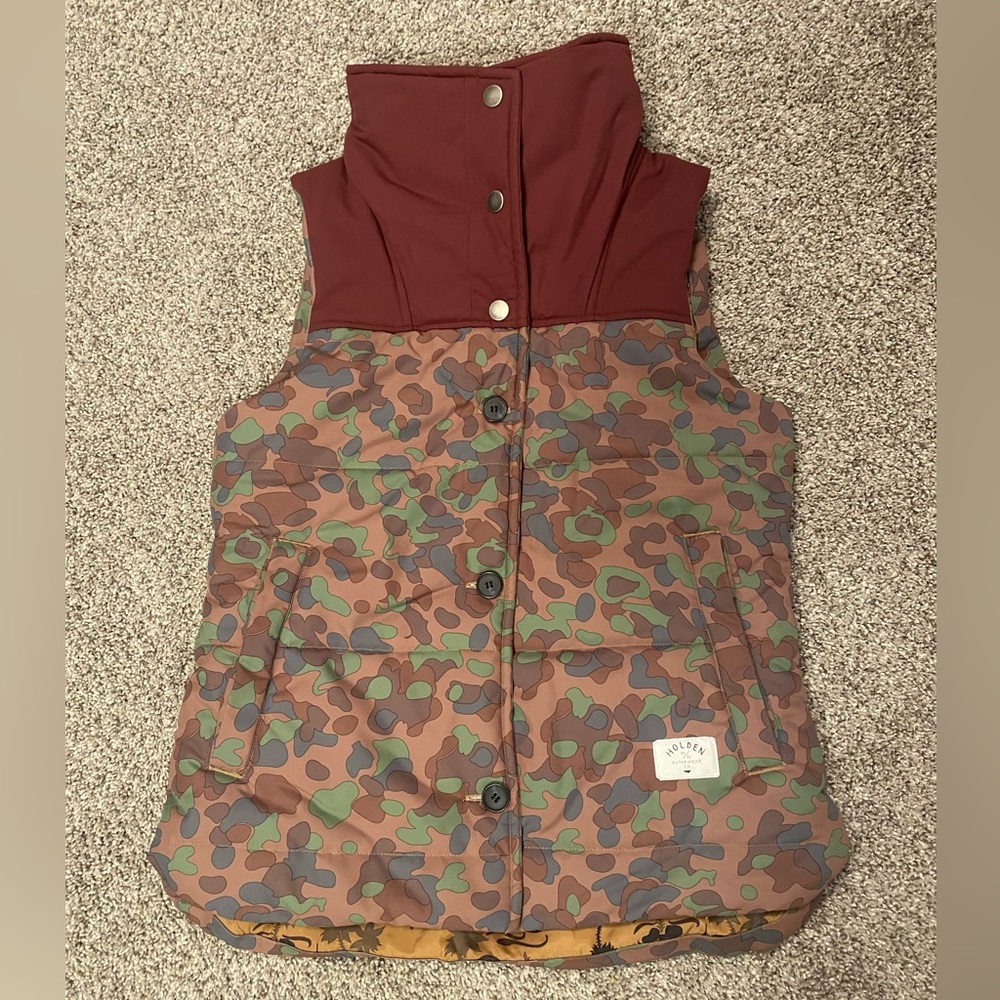 Holden Burgundy and Camo Vest